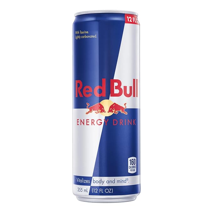 Red Bull Energy Drink, 12 fl oz | contains caffeine, taurine, B-vitamins, sugar, and water