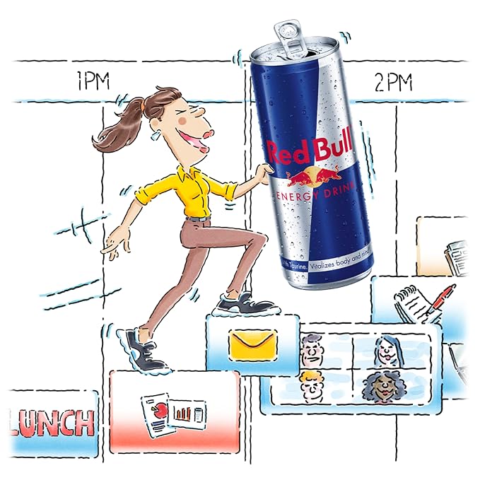 Red Bull Energy Drink, 12 fl oz | contains caffeine, taurine, B-vitamins, sugar, and water